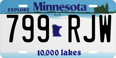 MN license plate 799RJW
