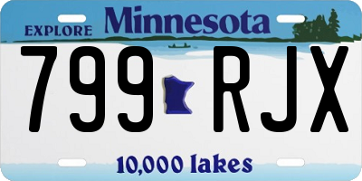 MN license plate 799RJX