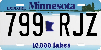 MN license plate 799RJZ