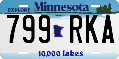 MN license plate 799RKA