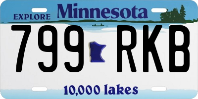 MN license plate 799RKB