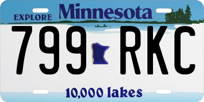 MN license plate 799RKC