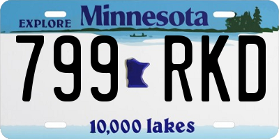 MN license plate 799RKD