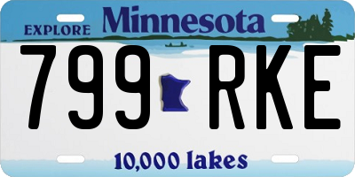 MN license plate 799RKE