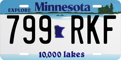 MN license plate 799RKF