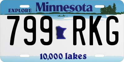 MN license plate 799RKG