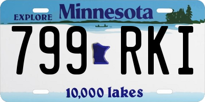 MN license plate 799RKI