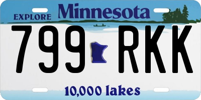 MN license plate 799RKK