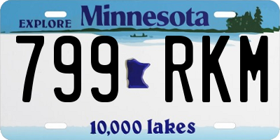 MN license plate 799RKM