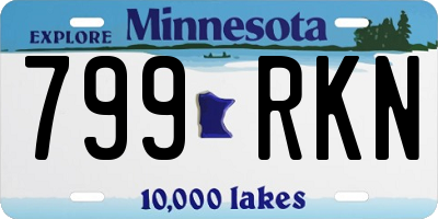 MN license plate 799RKN