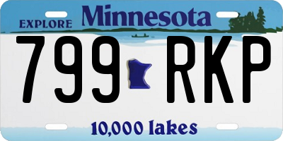 MN license plate 799RKP