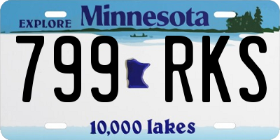 MN license plate 799RKS