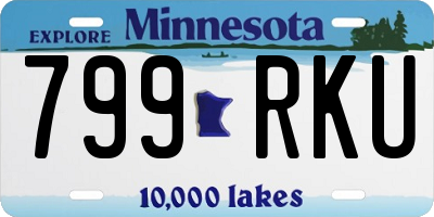 MN license plate 799RKU