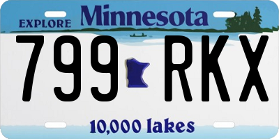 MN license plate 799RKX