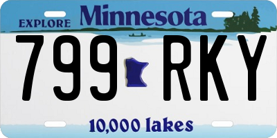 MN license plate 799RKY