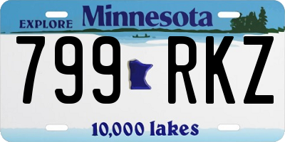 MN license plate 799RKZ