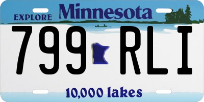 MN license plate 799RLI