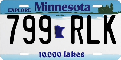 MN license plate 799RLK