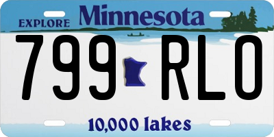 MN license plate 799RLO