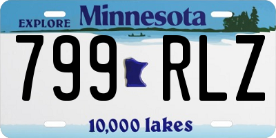 MN license plate 799RLZ