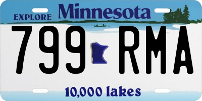 MN license plate 799RMA