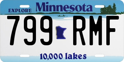 MN license plate 799RMF