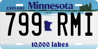 MN license plate 799RMI
