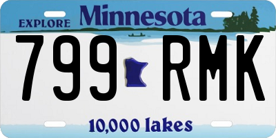MN license plate 799RMK