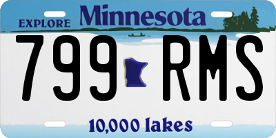 MN license plate 799RMS
