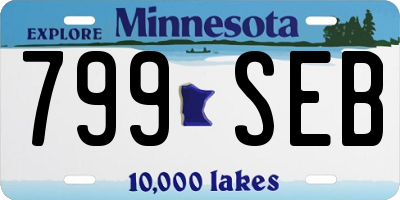 MN license plate 799SEB