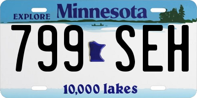 MN license plate 799SEH