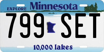 MN license plate 799SET