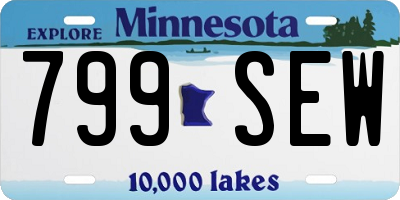 MN license plate 799SEW