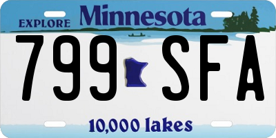 MN license plate 799SFA