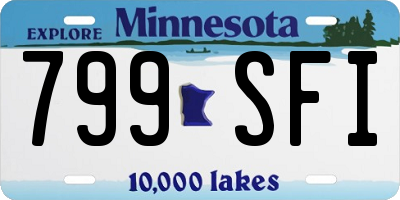 MN license plate 799SFI