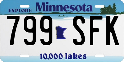 MN license plate 799SFK