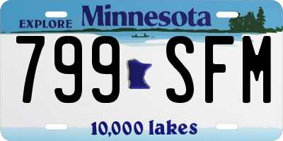 MN license plate 799SFM
