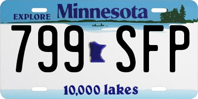 MN license plate 799SFP