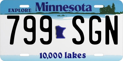 MN license plate 799SGN