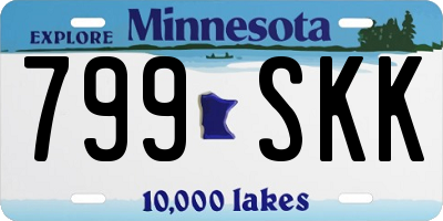 MN license plate 799SKK