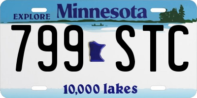 MN license plate 799STC