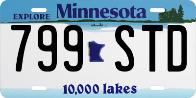 MN license plate 799STD