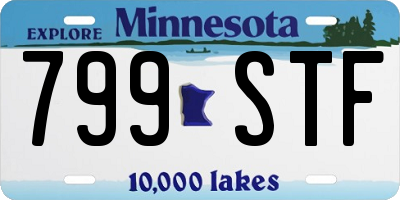 MN license plate 799STF
