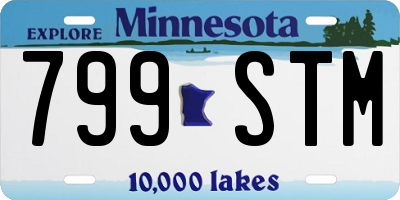 MN license plate 799STM