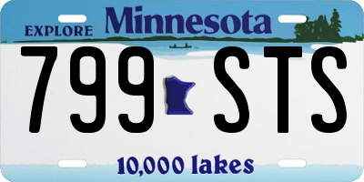 MN license plate 799STS