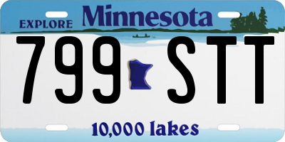 MN license plate 799STT