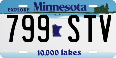 MN license plate 799STV