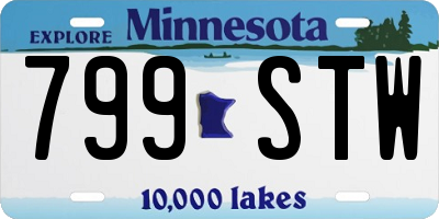 MN license plate 799STW