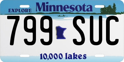 MN license plate 799SUC