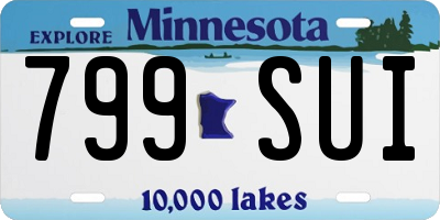 MN license plate 799SUI